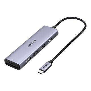 UGREEN Hub USB-C a 2 puertos USB 3.0 A+HDMI+Convertidor SD/TF+PD,hi-res