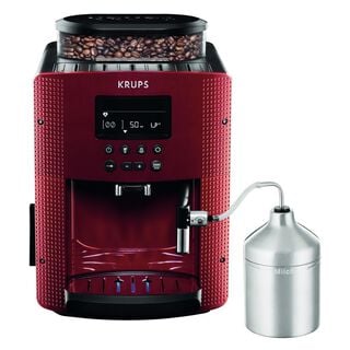 Cafetera Espresso Full Auto Display Roja + Lechero EA816570,hi-res