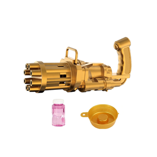  Pistola De Juguete Lanza Burbujas 8 Dorado ,hi-res