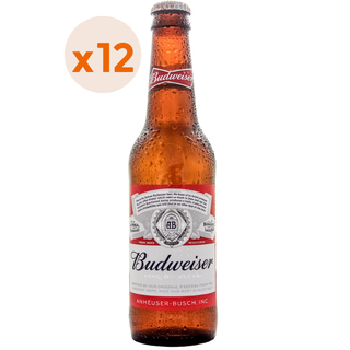 12x Cerveza Budweiser  Botellín 4,8° 330cc,hi-res