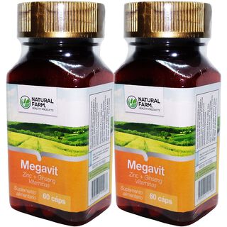 2 X NATURAL FARM MEGAVIT 500 MG 60 CAPS,hi-res
