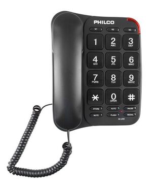 Teléfono Philco 180BK, Números Grandes, Negro,hi-res