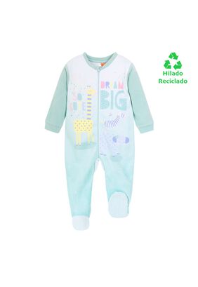 Pijama Bebé Niña Polar Sustentable H2O Wear Verde,hi-res