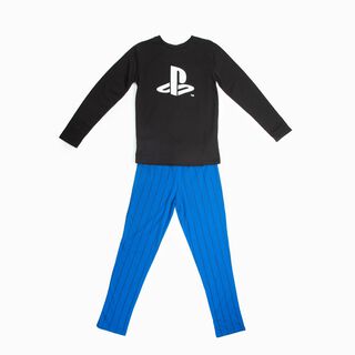 Pijama Niño Logo Negro Playstation,hi-res