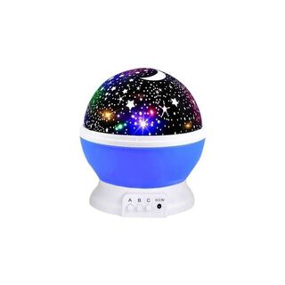 Lámpara Led Proyector Giratorio Espantacuco Galaxia Velador Azul,hi-res