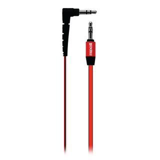 Cable Para Audio Plano Con Conectores De 3.5mm A 3.5mm Rojo,hi-res