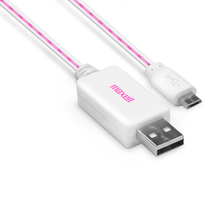 Cable Iluminados 90cm Microusb Colores - Maxell,hi-res
