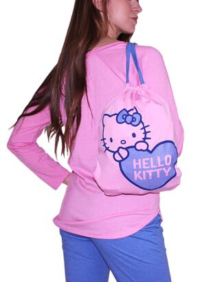 Pack Pijama Algodón Mujer + Bolsa Hello Kitty S1021278-58,hi-res