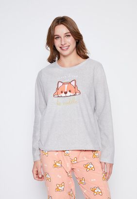 Pijama Mujer Rosado Polar Dog Family Shop,hi-res