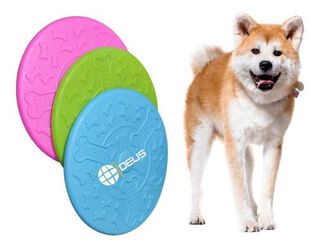 Divertido Frisbee De Goma Para Juegos Ejercicios De Perros,hi-res