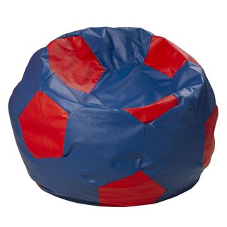 Pouf Pera Fútbol Infantil Rojo -Azul 50x50x50 cm,hi-res