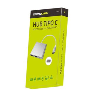 HUB USB Tipo C A USB 3.0 HDMI 4k Y Cargador PD ,hi-res