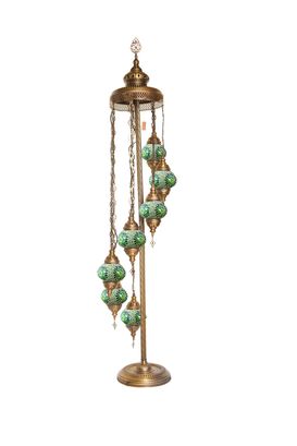 Lámpara turca de pie de 7 esferas S Gul verde,hi-res