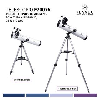 Telescopio Astronómico Newtoniano F70076 Planex + Soporte,hi-res