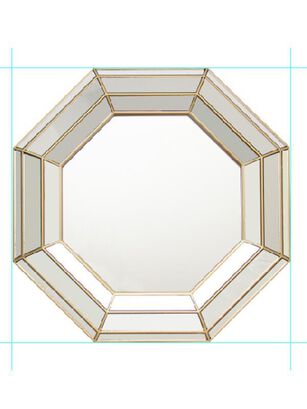 Espejo octogonal 45x45 cm. Dorado,hi-res