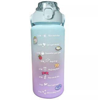 Pack 2 Botellas Agua Motivacional De 2 Litros y 900ml + Stikers Kawai,hi-res