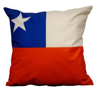 Cojín Felpa 45x45 cm De La Bandera de Chile Extra Suave ,hi-res