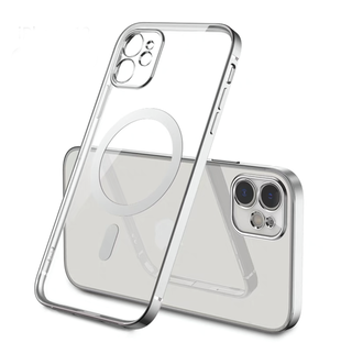Carcasa Transparente Magsafe iPhone 13 mini / Plateado,hi-res