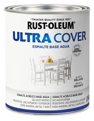 Esmalte al Agua Ultra Cover 946ml Bco Brillante Rust Oleum,hi-res