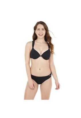 Traje de Baño Bikini Mujer H2O Wear Copa Textura Rib Negro Pizarra,hi-res