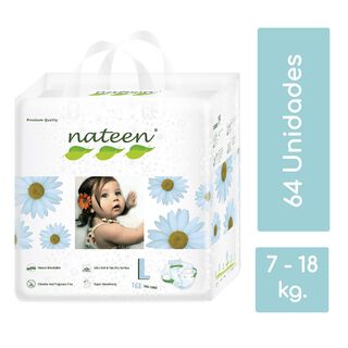 Pañales Ecológicos Nateen Premium L 64 unidades,hi-res