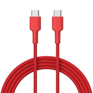 AUKEY Cable PD Trenzado USB Tipo C a USB Tipo C (Rojo),hi-res