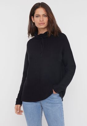 Sweater Mujer Cuello Alto Negro II - Corona,hi-res