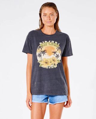 Polera SUNCHASER OVERSIZED TEE Mujer Gris Rip Curl,hi-res