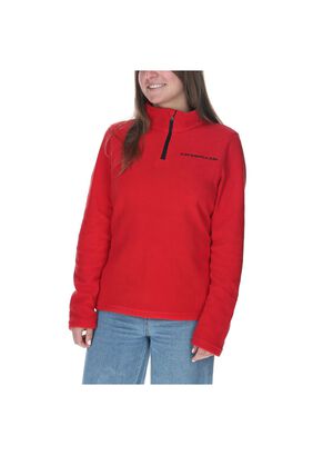 Polar Mujer W Microfleece Zip Up Rojo,hi-res