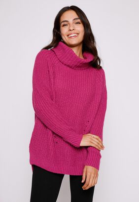 Sweater Mujer Morado Cuello Tortuga Fantasía Family Shop,hi-res