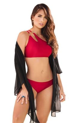 Bikini Rojo Bright Asimétrico,hi-res