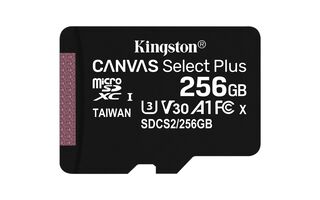 Memoria MicroSDXC Kingston Canvas Select + 256GB,hi-res