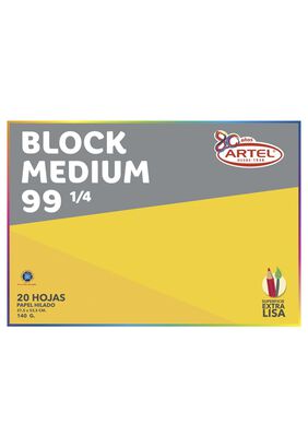 Block Medium 99 1/4 20 Hojas Artel,hi-res
