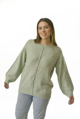 Sweater Oversize Verde Nilo Alexandra Cid,hi-res