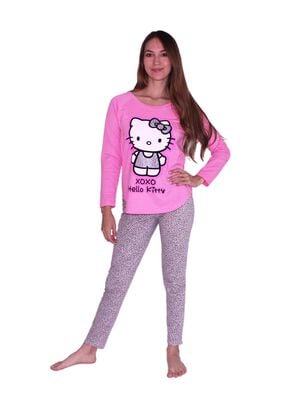 Pijama Mujer Algodón Hello Kitty,hi-res