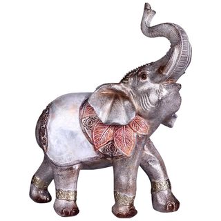 Figura Decorativa Elefante Hojas,hi-res