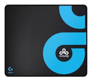 Mouse Pad gamer Logitech G640 Serie G de tela Cloud 9 l 400mm x 460mm x 3mm negro/azul,hi-res