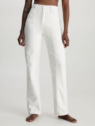 Jeans High Rise Straight Carpenter Blanco Calvin Klein,hi-res