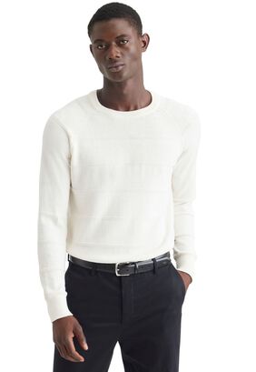 Sweater Hombre Crewneck Regular Fit Crema A1105-0043,hi-res
