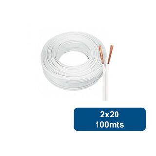Cable Paralelo 2x20 Awg 100mts Blanco,hi-res