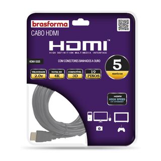 Cable HDMI  2.0.V  4K - 3D Ready - ARC - HDR - 5 mts,hi-res