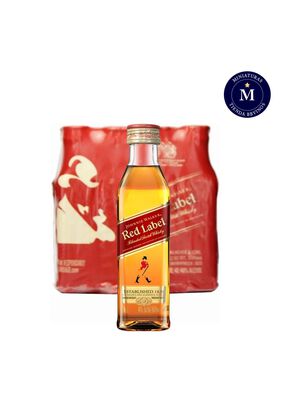 12 Miniaturas Whisky Johnnie Walker Red Label, Pet (50 ml),hi-res