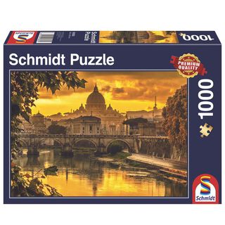 Puzzle 1.000 piezas Roma luz dorada,hi-res