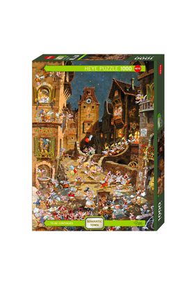 Puzzle Heye 1000 – By Night, Romantic Town,hi-res