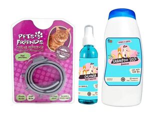 Kit Para Gato Collar Anti Pulgas Colonia Shampoo Coco Vainilla,hi-res