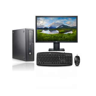 KIT MONITOR + PC HP Elitedesk 800 G1 SFF i7 8GB 256 SSD + Teclado & Mouse Reacondicionado Grado A,hi-res