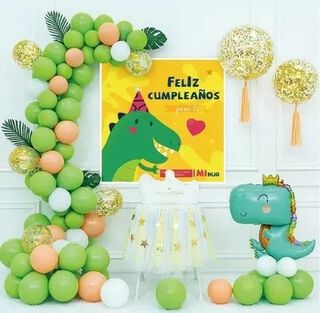 Decoración Cumpleaños Dinosaurio Para Niños,hi-res