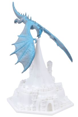 Lámparas de dragón de volcán impresión 3D Azul,hi-res