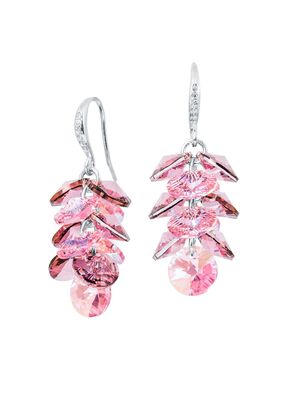 Aros Destellos Cristales Genuinos Antique Pink Rose,hi-res