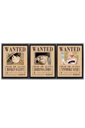 One Piece Wanted Cuadro 3D Efecto Lenticular 3 imagenes en 1,hi-res